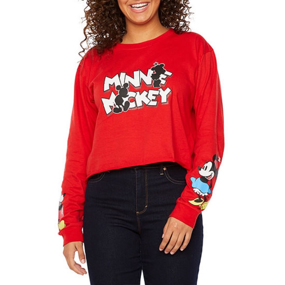 Minnie Mickey Mouse Cropped Tee - Juniors XL